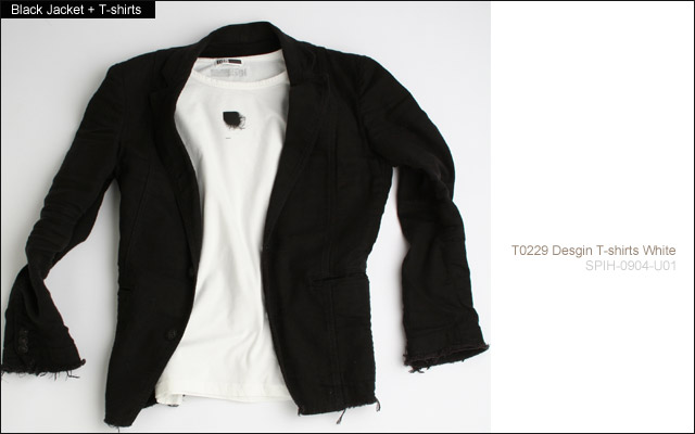 ファッション：SPIH＋黒ジャケットのコーディネート